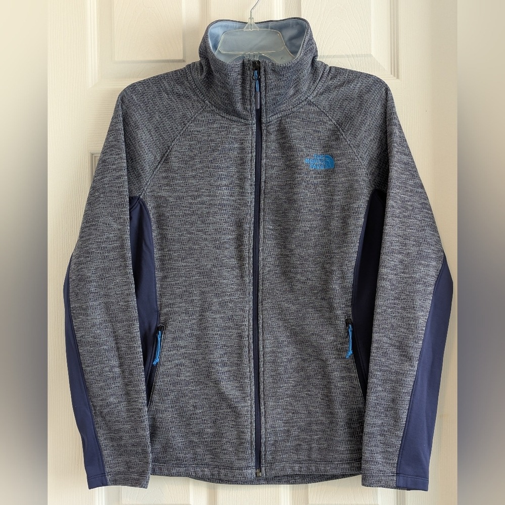 The North Face Women's Full Front Zip Two-tone Blue Fleece Lined Jacket